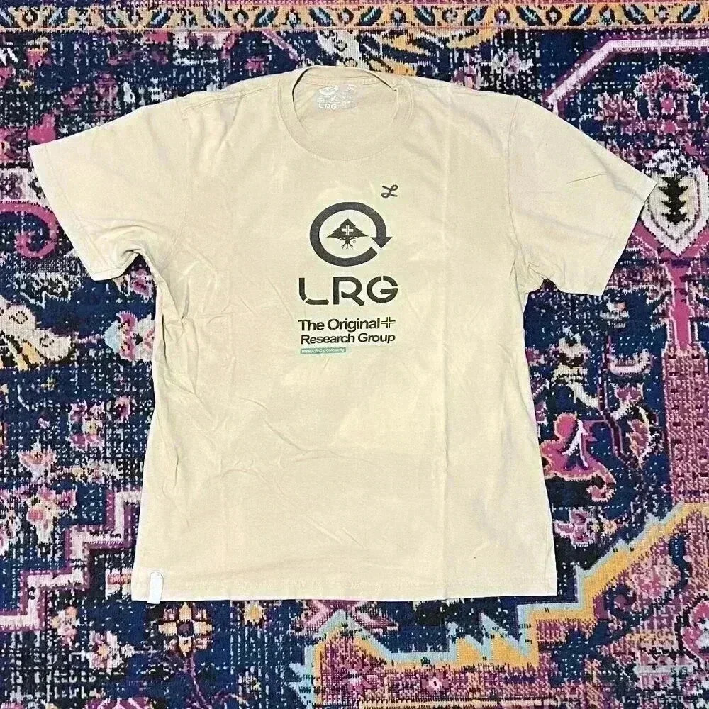 LRG Small Logo Front Graphic Tan‎ Mens Size Large